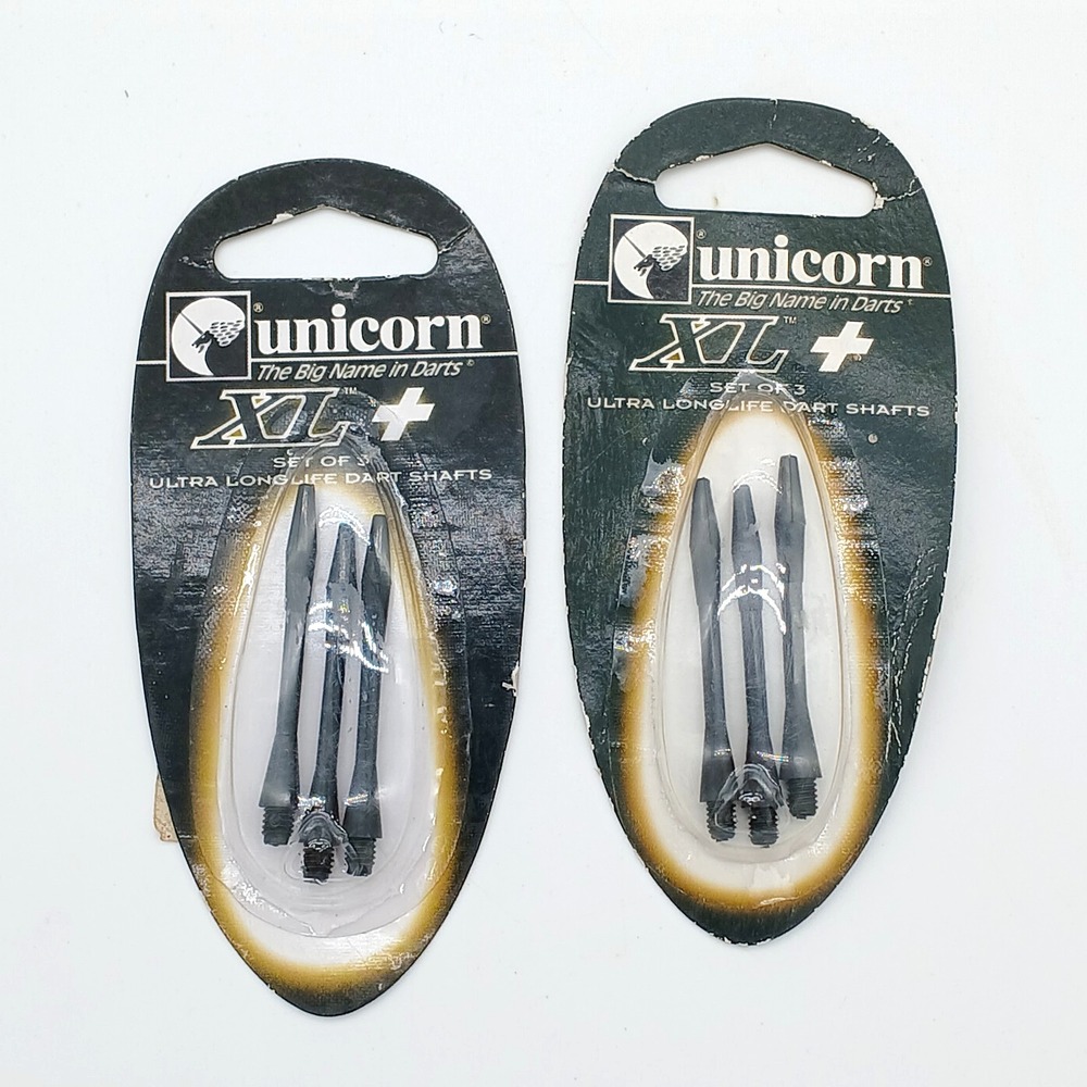 Lot of 2 NEW UNICORN XL + Ultra Long life black shafts for Darts (set of 3) VTG